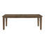Table de salle à manger rectangulaire brune, 6 couverts, extensible pour la cuisine, finition contemporaine.