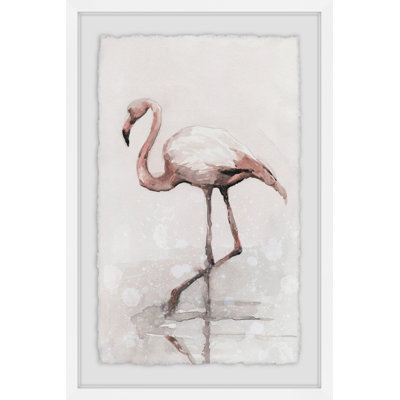 «Flamingo Splash», reproduction sur toile