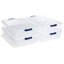 Bacs de rangement en plastique transparents 41 pte avec couvercles Rubbermaid, paquet de 4