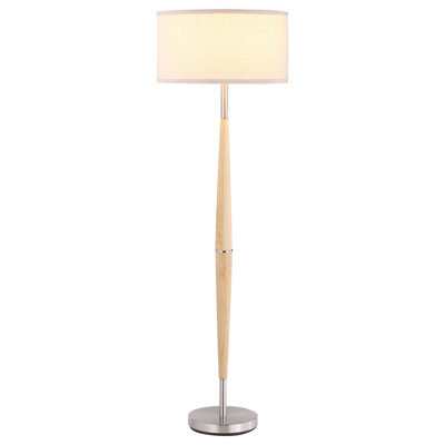 Maidste 58-Inch Drum Shade Tapered Floor Lamp Natural