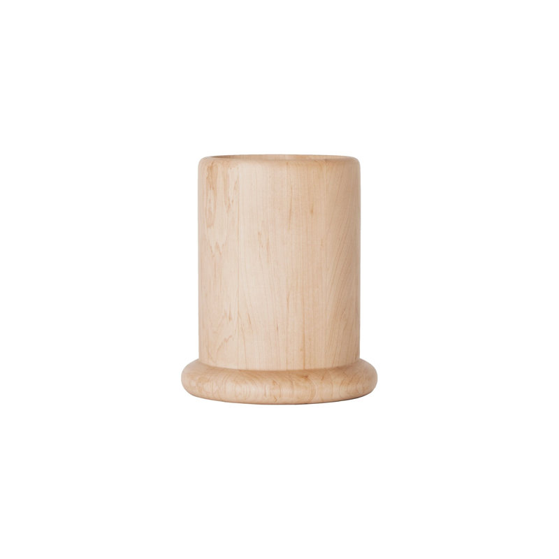 Solid Wood Round Utensil Crock