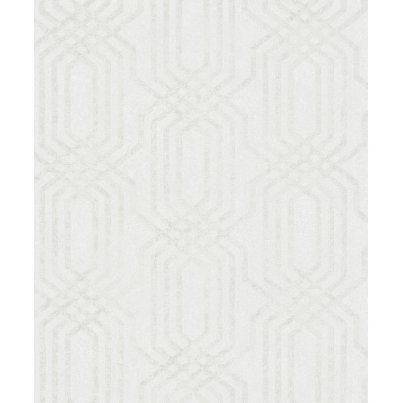 Rouleau de papier peint Hotel Trellis, Blanc / Blanc