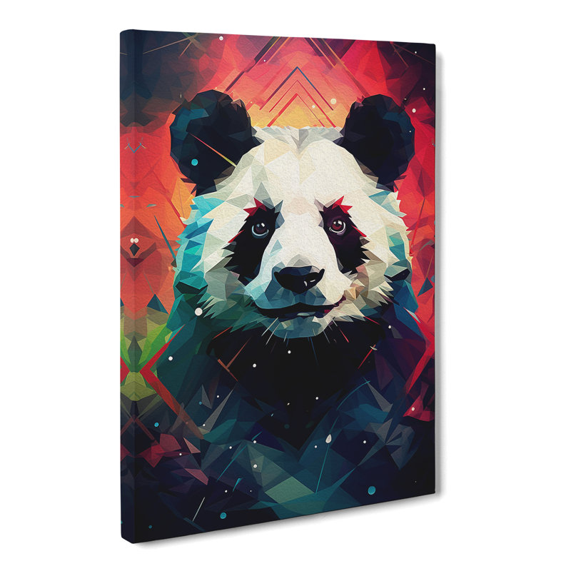 Panda Geometric - No Frame Print, 50cm H x 35cm W x 3cm D