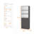 Matt Gray And White 2-Door Bookcase-393921612
