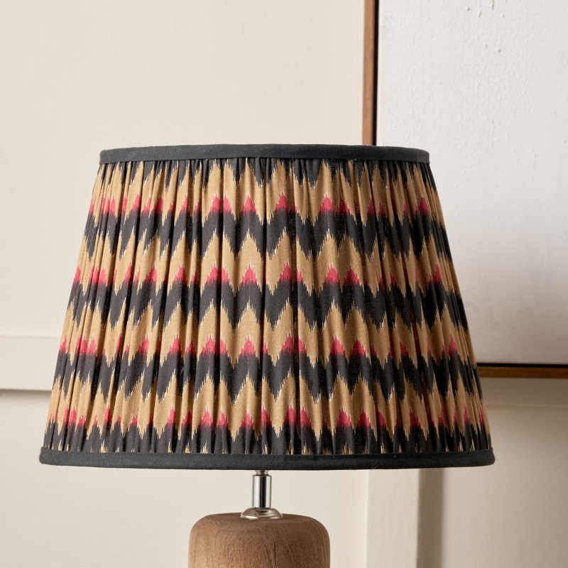 Empire Cotton Lamp Shade ( Uno ) in Black and Brown, 28" H x 40" W x 40" D