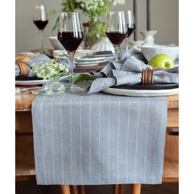 Pinstripe - 100% Pure Linen Table Runner
