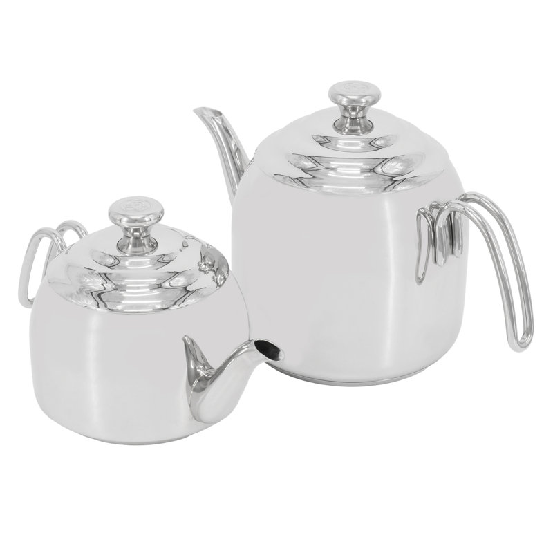 Korkmaz 118oz. Stainless Steel Teapot