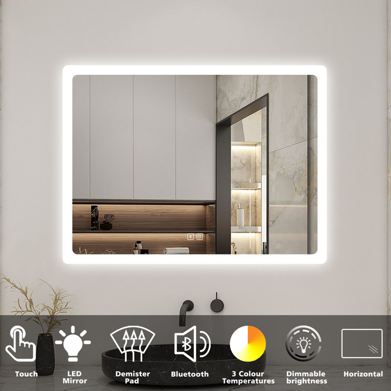 Aevin Rectangle Mirror, 50 cm H x 70 cm W