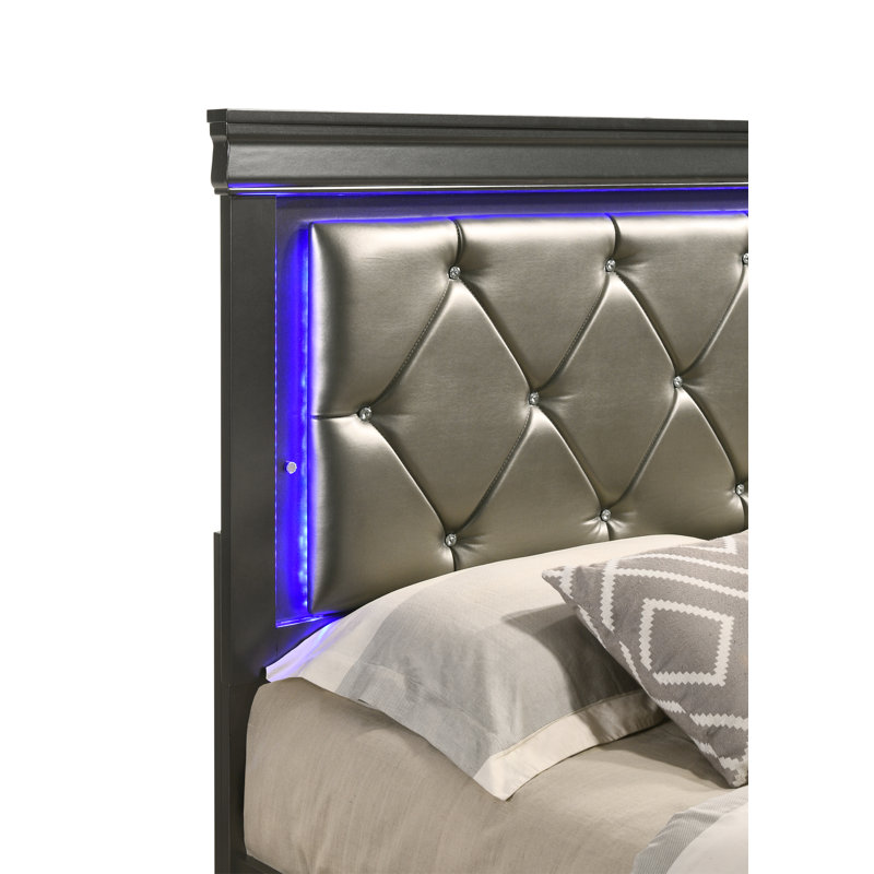 Mayodan Upholstered Standard Bed, Queen, Gray