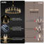 Luminaire suspendu rond à 20 lumières de 60 po à large roulette pour salon-1033804770