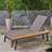 CHAISE LOUNGE WITH ATTACHED WOOD SIDE TABLE, 1PC, (62756.00BLK)