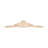 4-3/8 in x 23-7/8 in x 1/2 in Unfinished Hard Maple Wood Onlay Acanthus Wood Applique