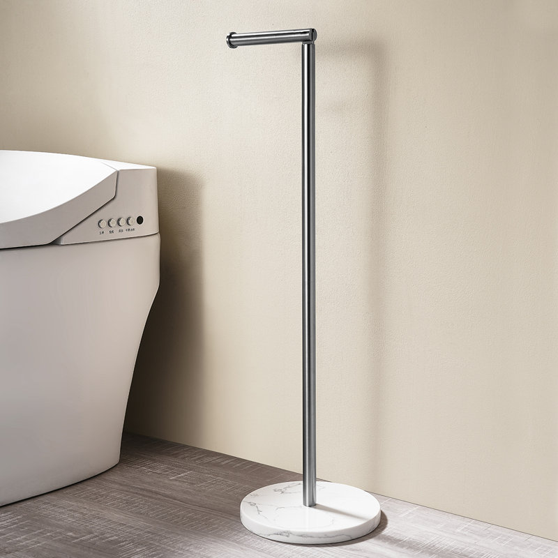 Porte-papier hygiénique sur pied SUS304, Nickel brossé