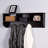 Wall Mounted Shelf With 4 Hooks And Coat Rack Storage Panel Basement