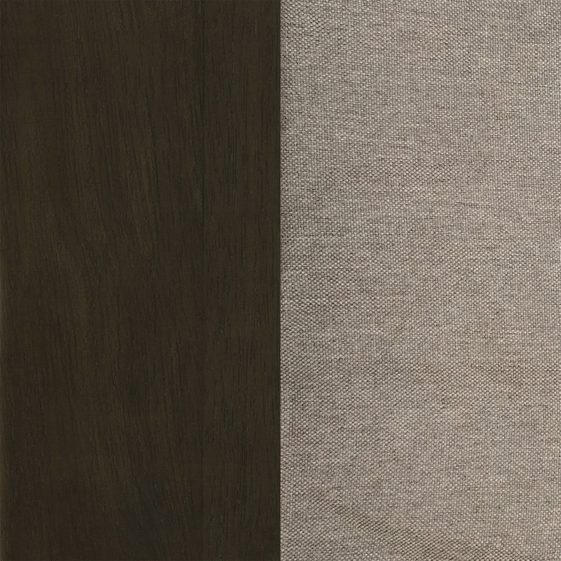 Chaise rembourrée taupe et espresso