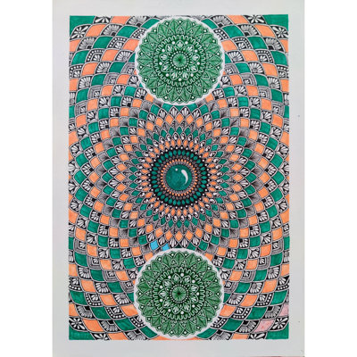 Colorful Overlapping Mandala Painting | Wall Decor | By Kirti Sai