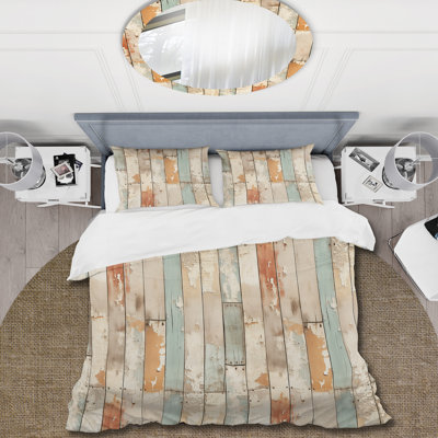 Ensemble de housse de couette vintage Rustic Farmhouse Planks