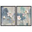 Rose lotus sur fond bleu vert, impression encadrée, affiches, petit art mural-104788323-104788328