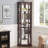 Lighted Corner Curio Cabinet - Elegant Glass Display Case For Living Room & Bar Storage - Perfect For Antique Collections & Wine - Includes Built-In Lighting-110628573