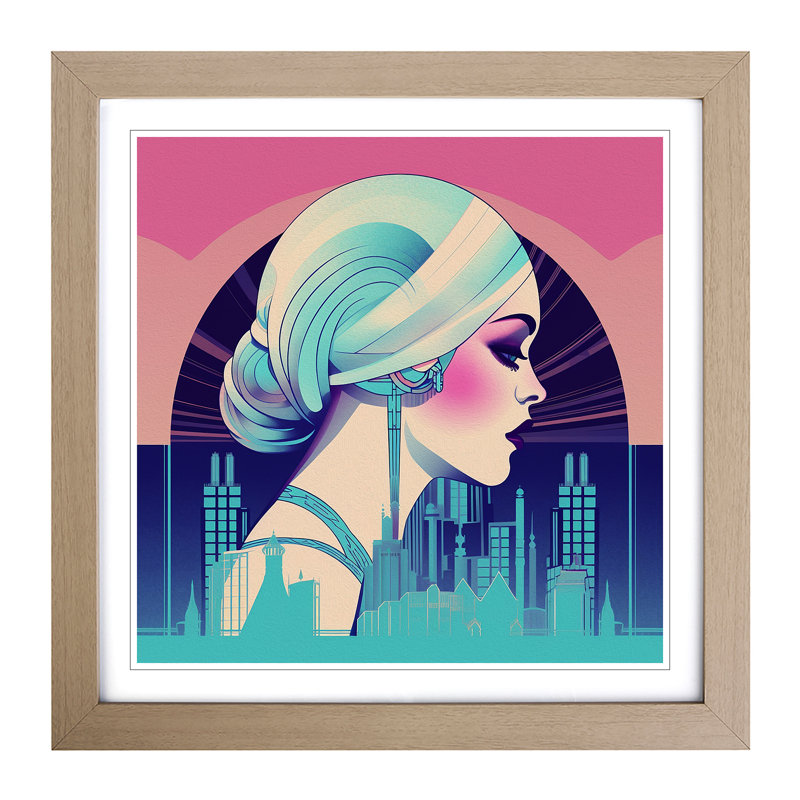 Single Picture Frame Print on Wood, Oak