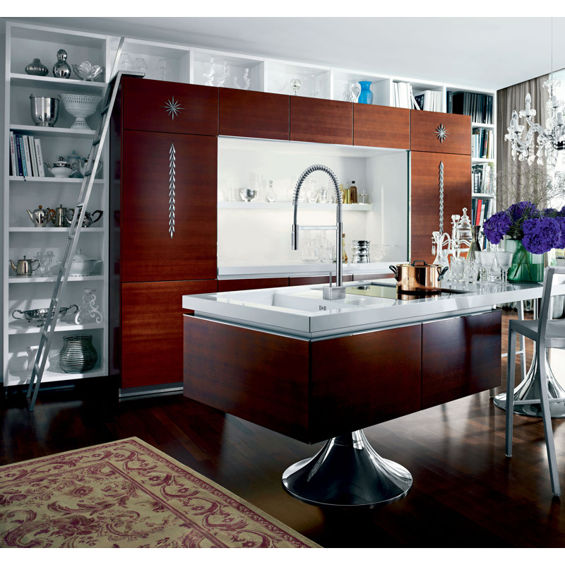 Axor Starck Pull Down Single Handle Kitchen Faucet, Stainless Steel Optic