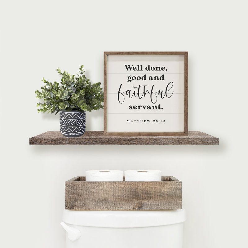 Faithful Servant Matthew 25 23 White, 12" W x 12" H