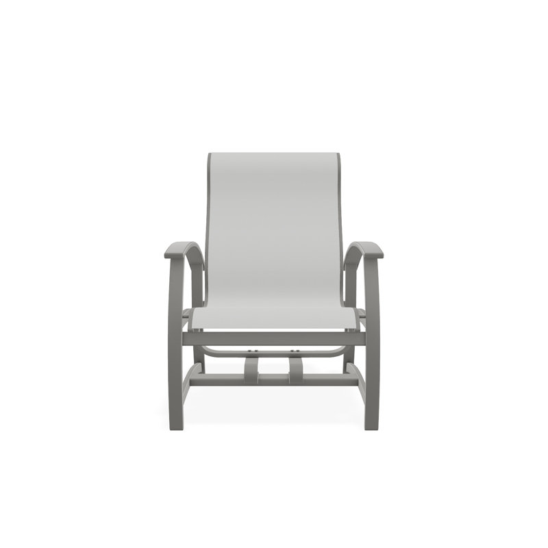 Belle Isle Outdoor Lounge Chair, Snow, White 6D Sunbrella®