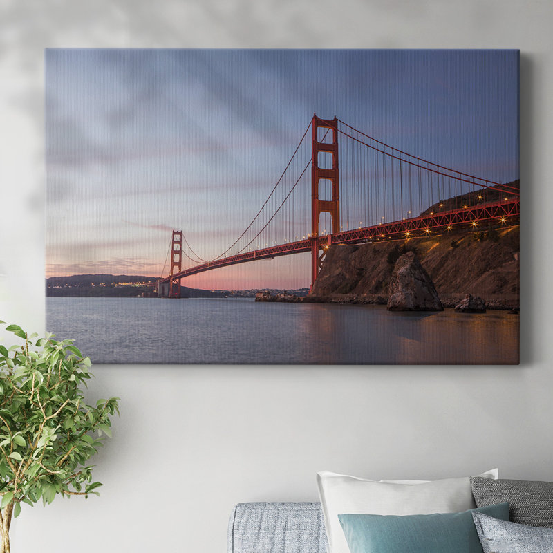 Golden Gate Span-Gallery Wrapped Canvas, 32" H x 48" W
