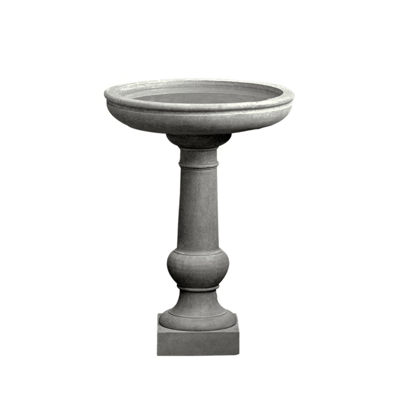 Williamsburg Tea Table Birdbath, Graystone