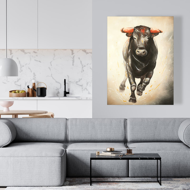 Bull Bull - toile de l'Ouest pour homme Cave Home Decor