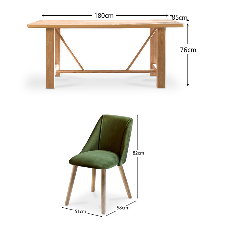6 - Person Dining Set, Green