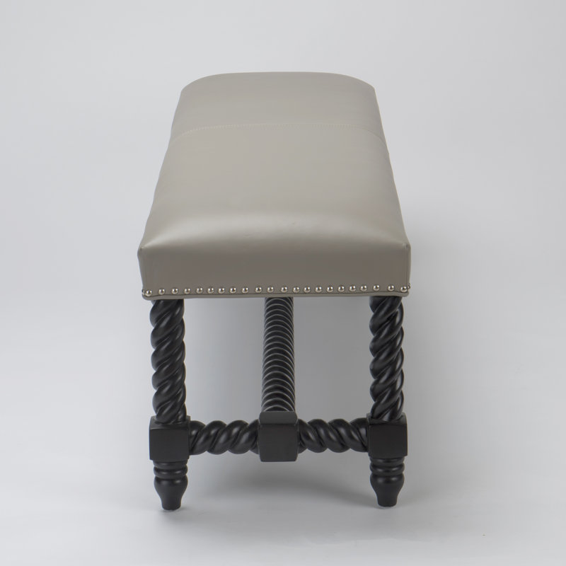 Mcclinton Genuine Leather Upholstered Bench