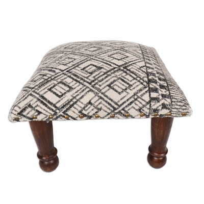 Solid + Manufactured Wood Accent Stool