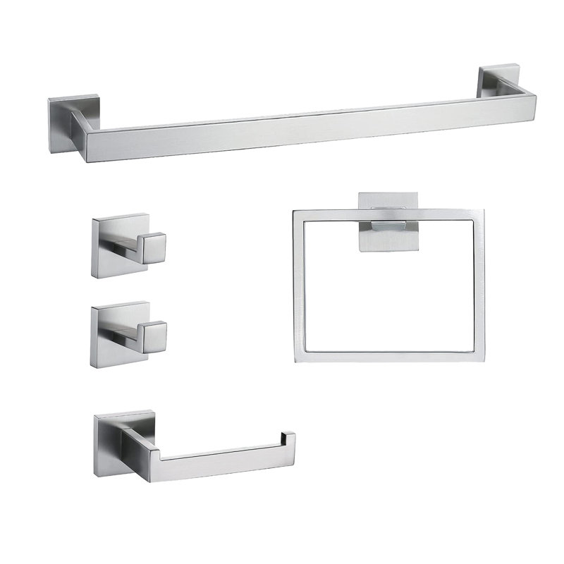 5 - Piece Bathroom Hardware Set, Brushed Nickel