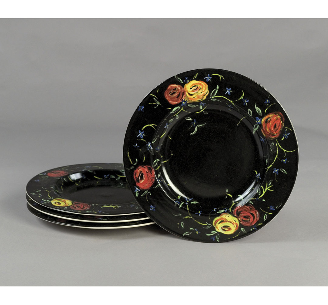 Round Rose Plate (Set of 4) AA Importing