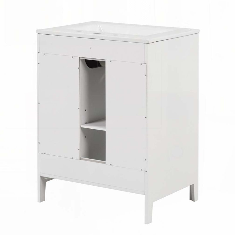 24" Bathroom Vanity with Sink, White