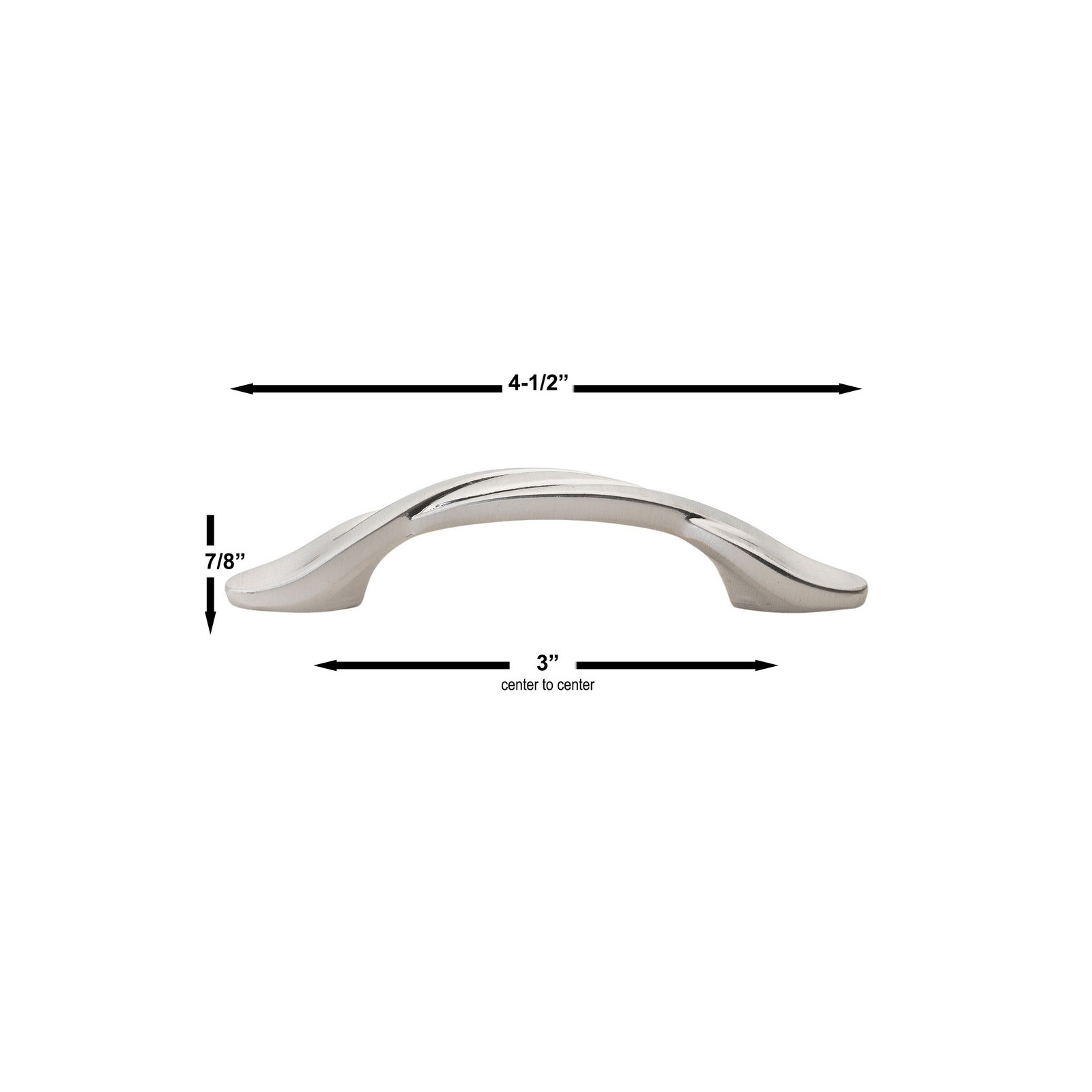 GlideRite Hardware Classic Twisted Pull, Satin Nickel