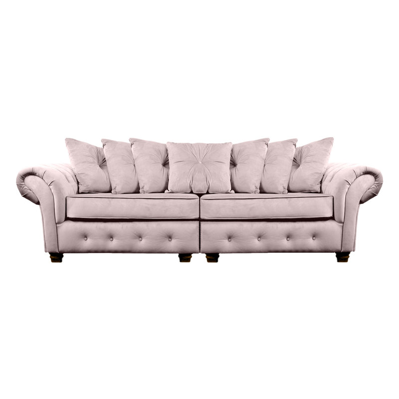 Lila 2 Seater Velvet Sofa, Blush
