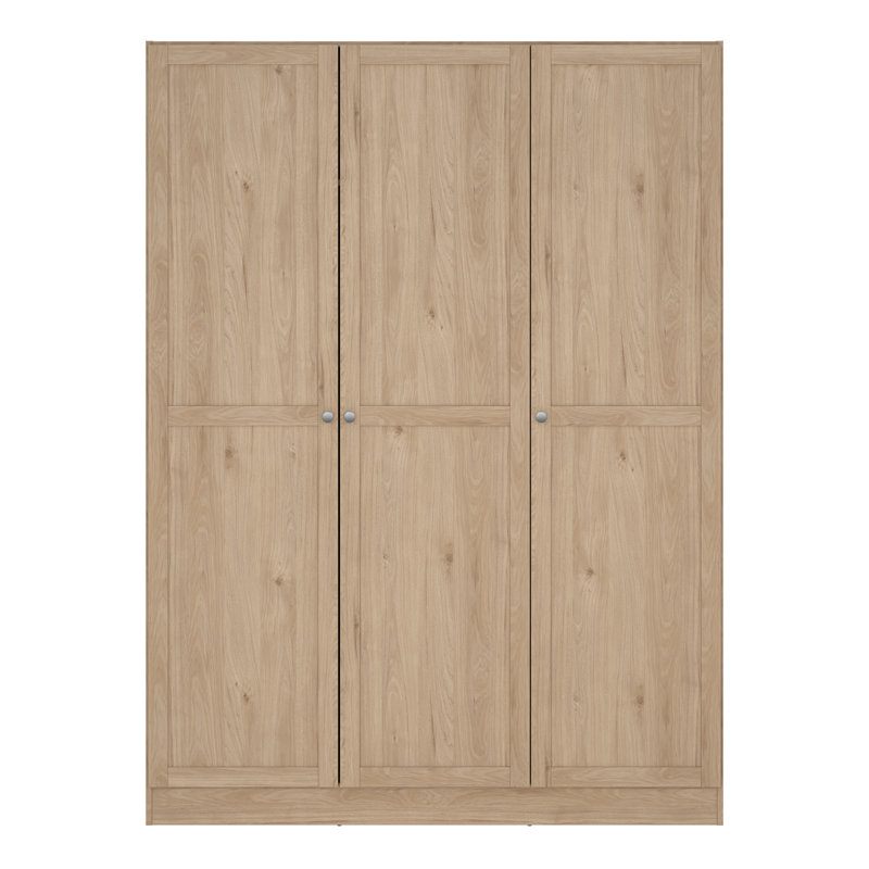 Bowery 3 Door Manufactured Wood Wardrobe, Brown