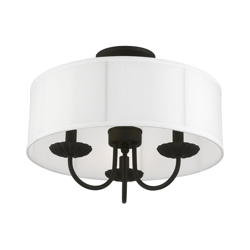 Plafonnier semi-encastré 3 lumières Lampert, Noir