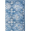 Tapis ikat bleu marine / crème Martha Stewart-39125296