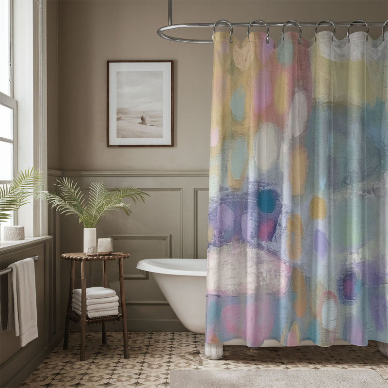 Serene Strokes Sketch - Premium Shower Curtain, H 74 po x l 71 po