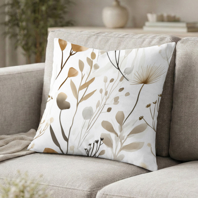 Coussin Floral, H 18 po x l 18 po