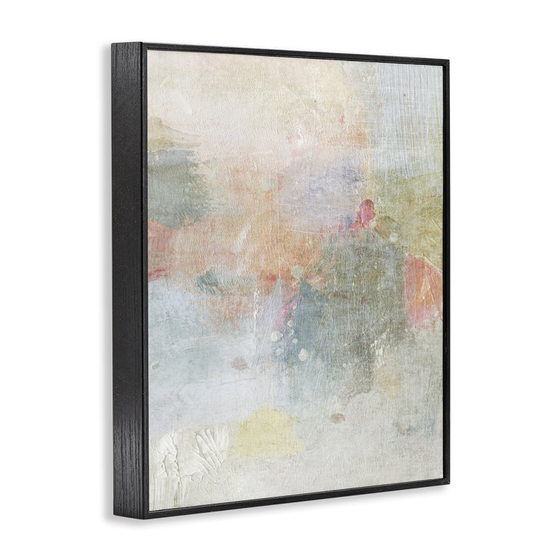 Estampe numérique subtile et abstraite encadrée par Suzanne Nicoll, Giclée encadrée noir minuit, H 20 po x l 16 po