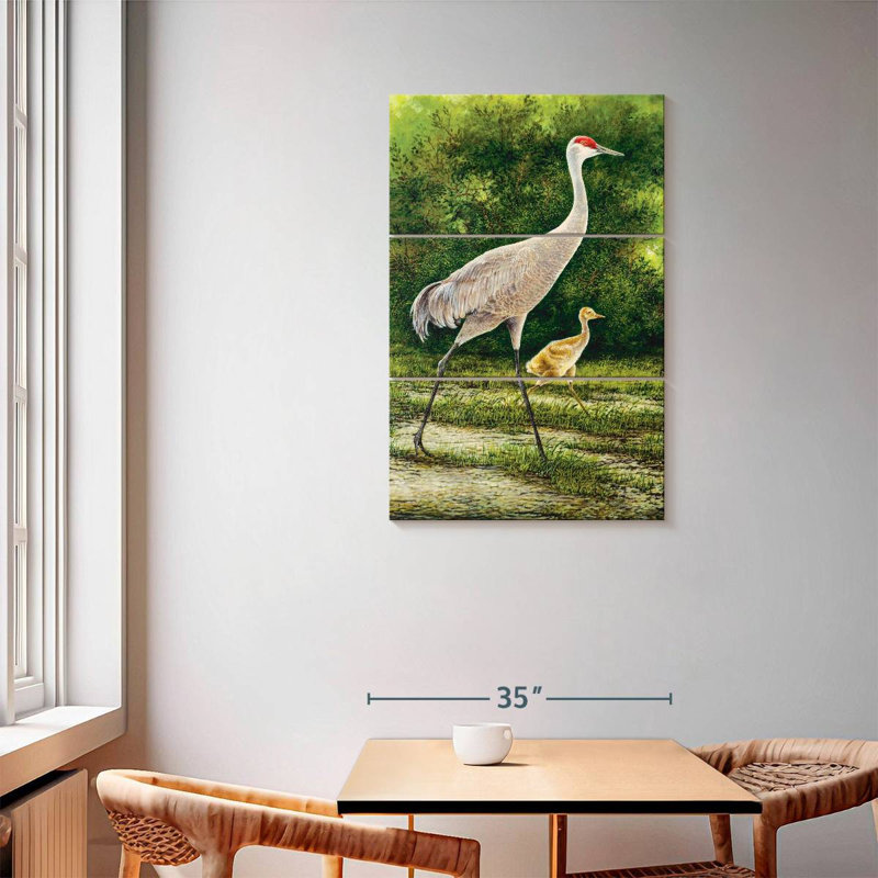 Brampt Strolling Cranes, 57" H x 36" W