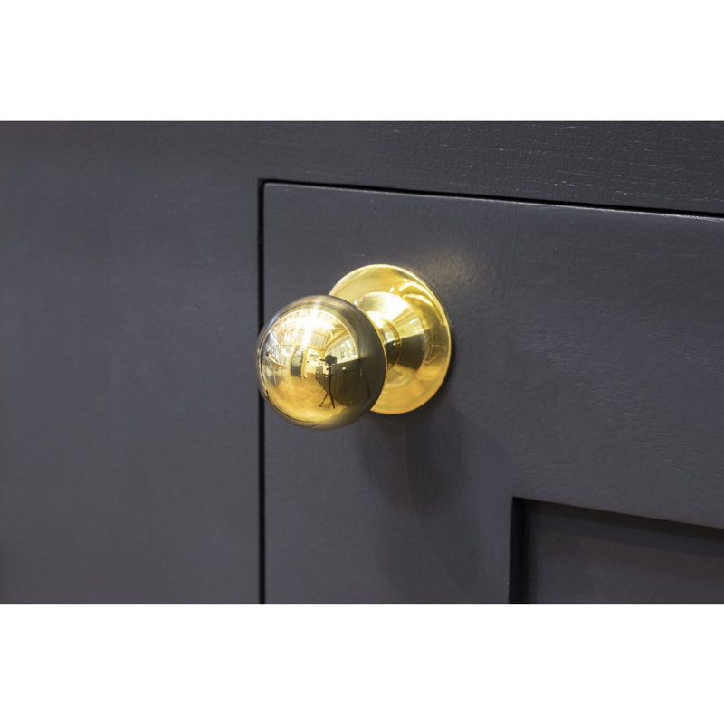 Ball Round Knob, 3.9cm, Polished Brass