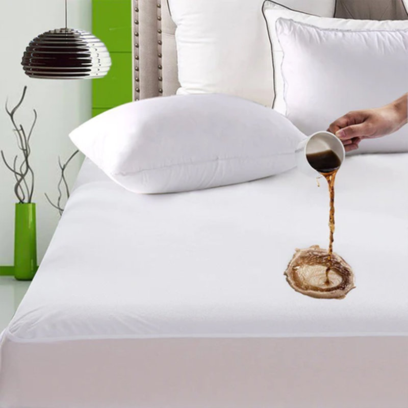 Arsuite Breathable Sweat Proof Cotton Cover Mattress Protector, Full, White, Twin