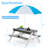 31 Outdoor Picnic Table With Detachable Umbrella - Convertible Sand & Water Activity Table, Gray, Natural Wood Connected Together Wooden And-1190575849