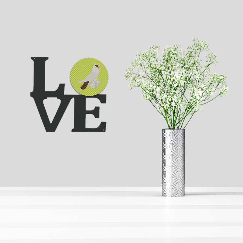 Décoration murale en métal amitié en métal pour casque en allemand, Vert