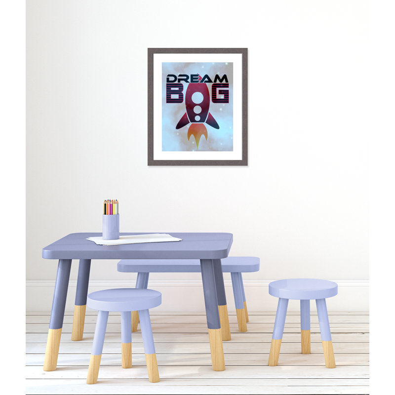 Grande surface de rêve, 24.5" H x 20.5" W x 0.63" D, Encadrement fil du bois gris